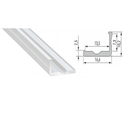 L-profil vit LUMINES F 16x10mm 2m